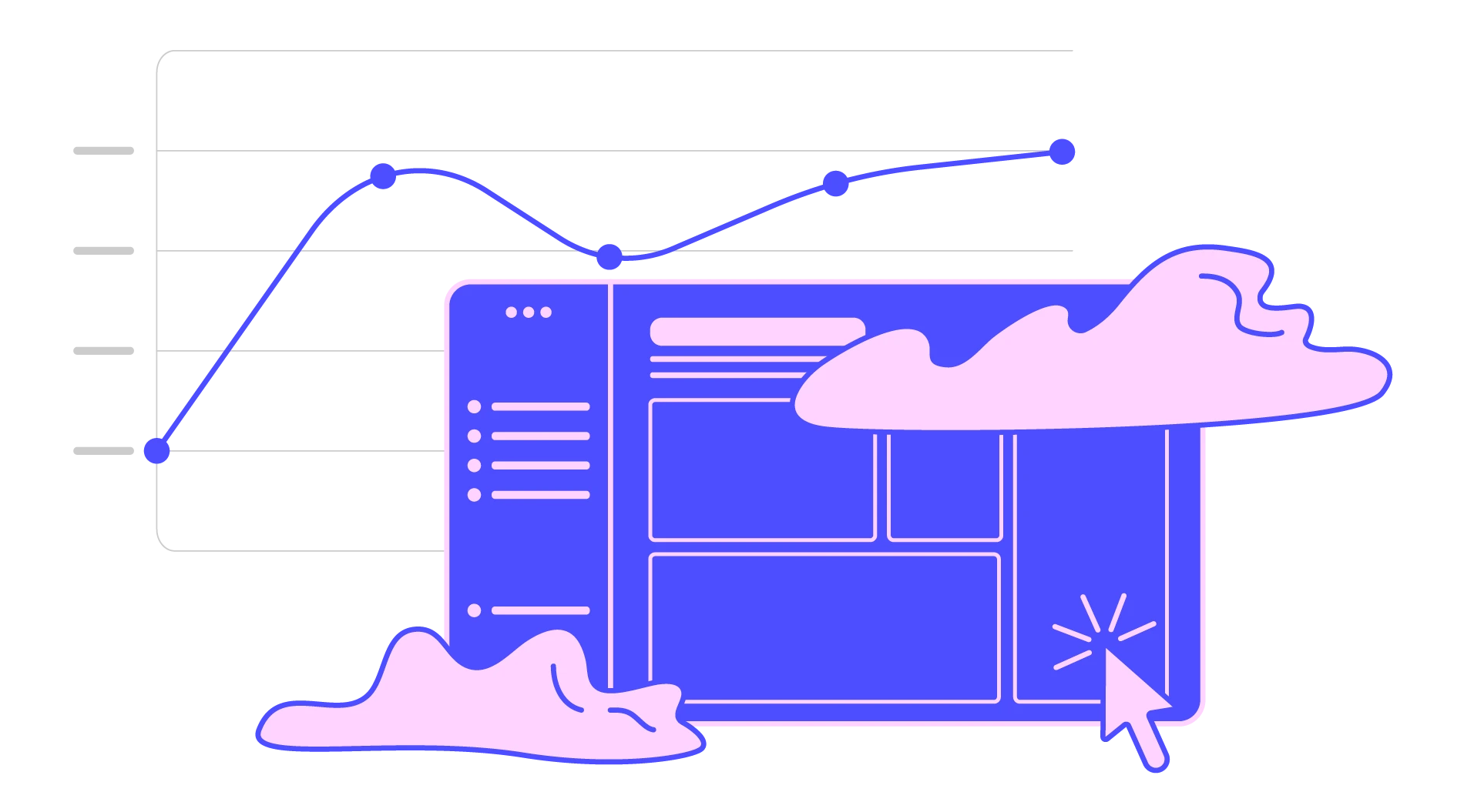 Track and analyse dashboard illustration